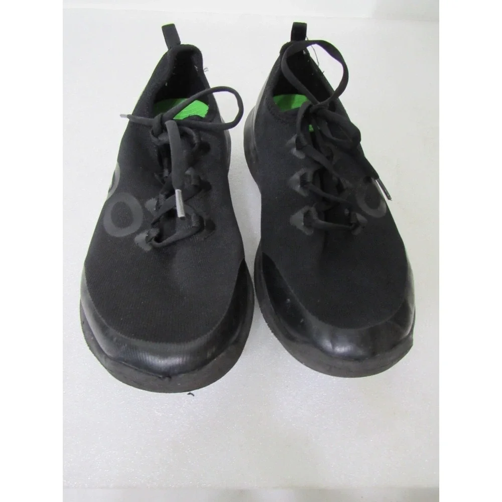 Oofos OOMG Sport LS Low Comfort‎ Shoes Men's size 10 Black Textile White